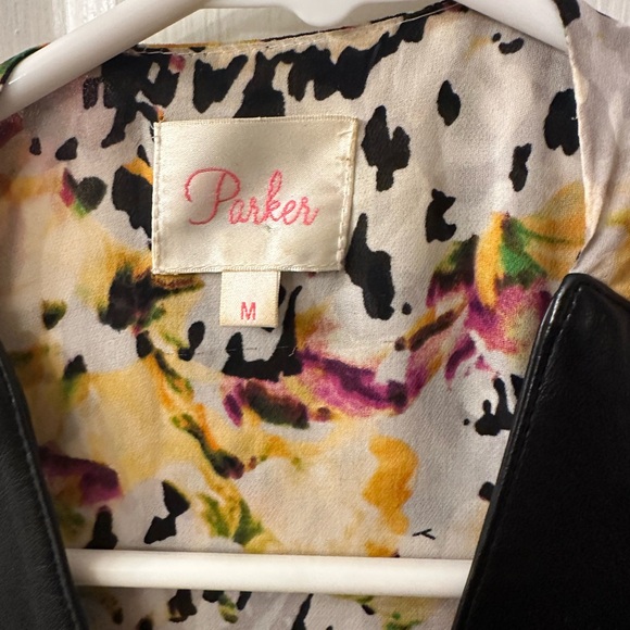 🌼🌸$5,$10,$20 SPRING CLEANING SALE🌸🌼 Parker silk floral and leather dress - Picture 3 of 3